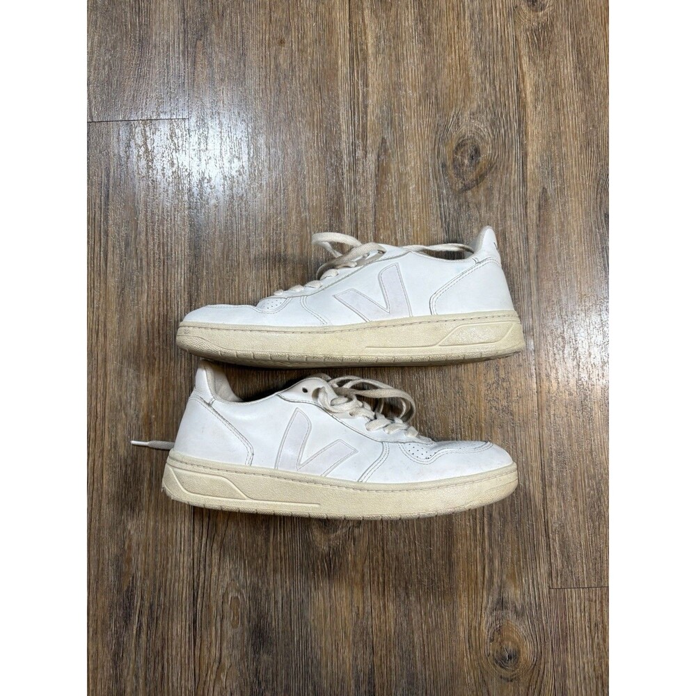 Veja V 10 B Mesh White Beige Suede Sneakers Women’s 9 EU 40 Casual Shoes